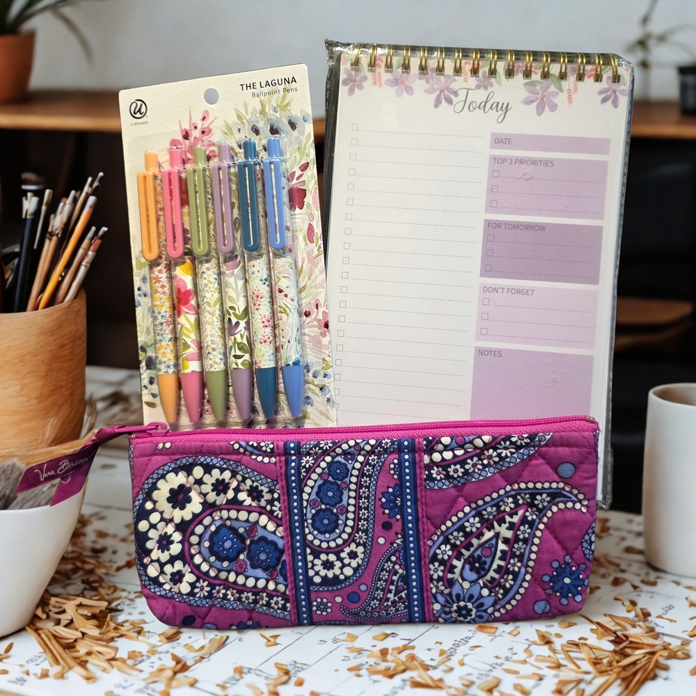 Vera Bradley - Purple Floral Stationery Bundle